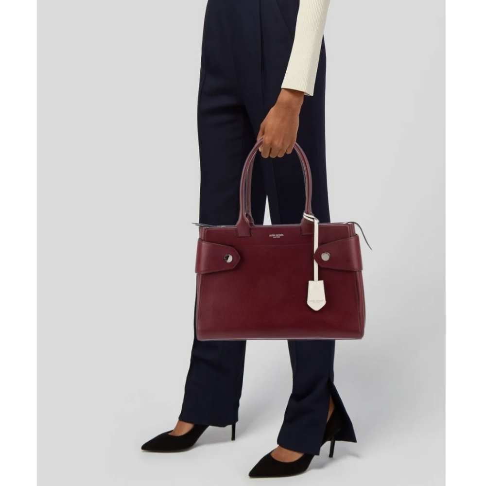 Henri Bendel Ruge Burgundy Maroon Vibes! Top handle tote bag